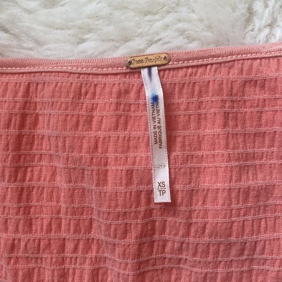 Free People Day Lilly Top Faded Coral XS - Picture 5 of 6